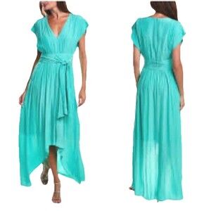 New Ramy Brook Rebecca Maxi Dress In Malac Green  Size 12 Retail $485